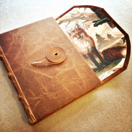 JOURNAL @- FULL-LEATHER BOUND WITH TIE